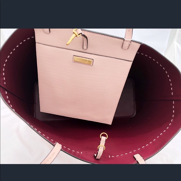 Gaby’sBags👜💕-Tory Burch  Leather Large Tote Pink - Picture 5 of 7